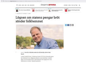 En artikel i Dagens arena av Oskar Brandt om att postmodernismen lämnade fältet öppet för lögner om jämlikheten. Det bidrog till att folkhemmet gick under.