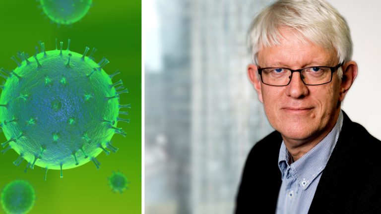 Ett Coronavirus med Johan Carlson bredvid