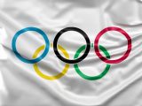 Flagga med OS-ringarna