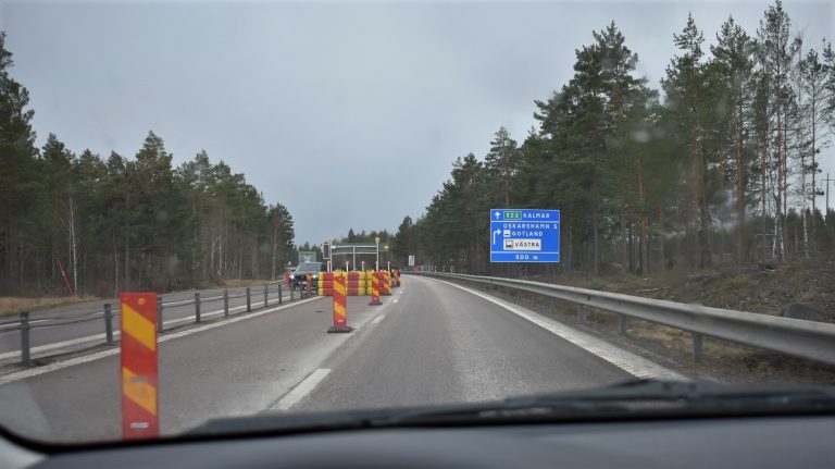 Vägarbete på E22