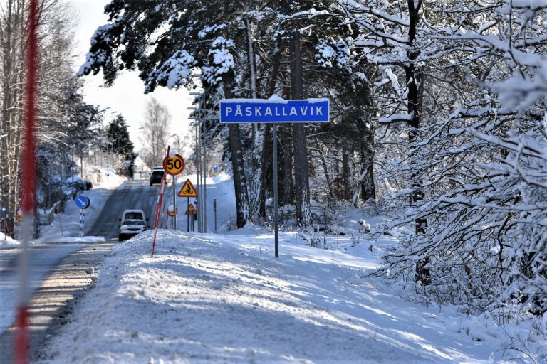 Påskallaviks vägskylt