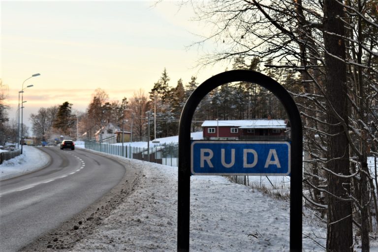 Ortsskylt Ruda