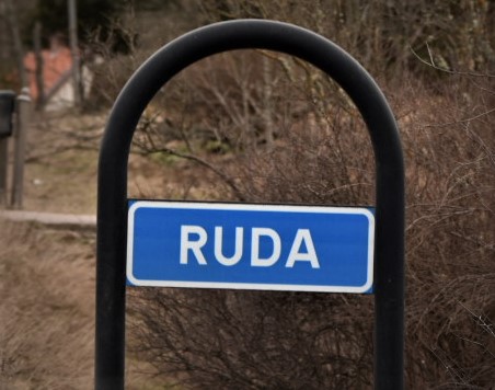 Ortsskylt Ruda