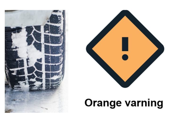 SMHI varning orange på vintern