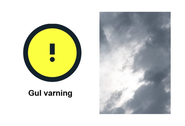 SMHI varning gul storm