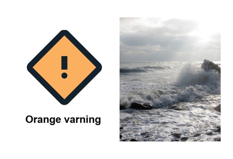 SMHI varning orange storm