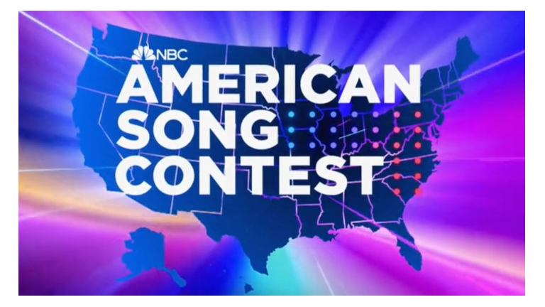 USA-karta med texten American Song Contest