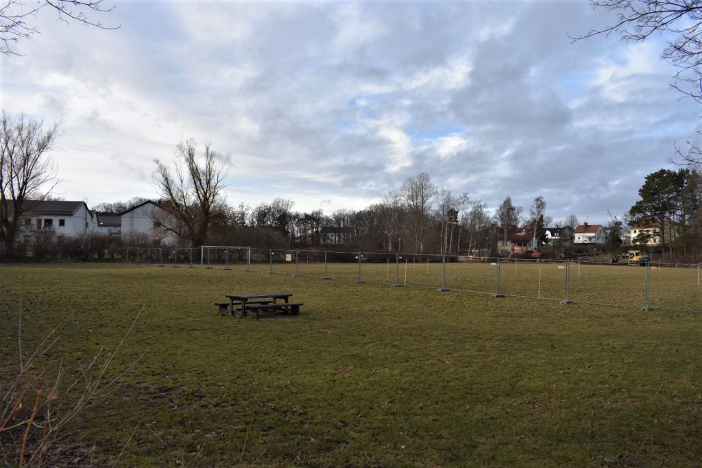 Fotbollsplanen Kristineäng i Oskarshamn, där en ny förskola ska byggas