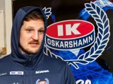 IK Oskarshamnsspelaren Patrik Karlkvist svarar på frågor från Oskarshamns-Nytts reporter