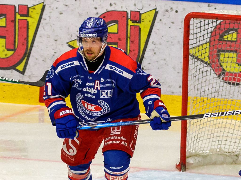 Brian Cooper, IK Oskarshamn, i en kvartsfinal mot Rögle BK.