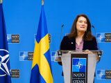 Sveriges utrikesminister Ann Linde (S) i möte med Nato