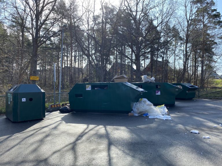 Nedskräpning vid återvinning i Oskarshamn