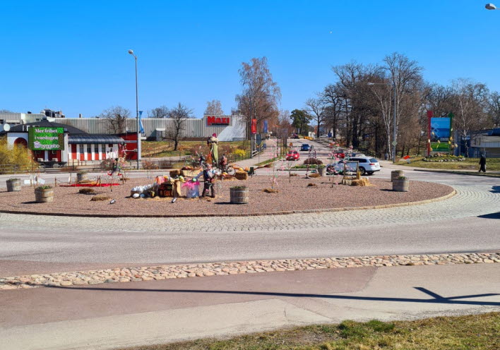 Rondellen vid mellersta infarten i Oskarshamn