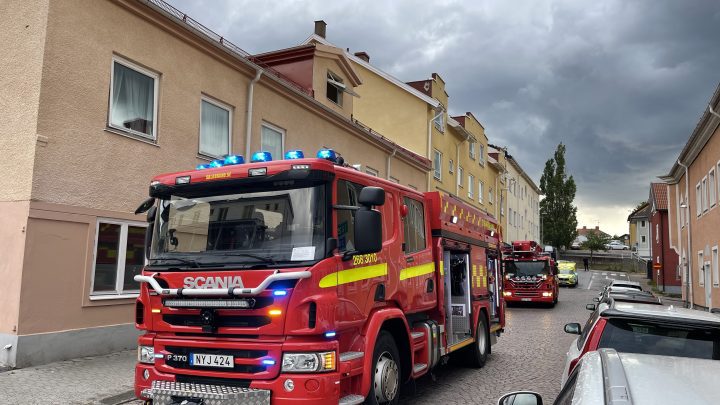 Brand i flerfamiljshus i Oskarshamn