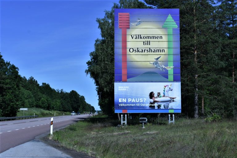 Välkomstskylt, Oskarshamn