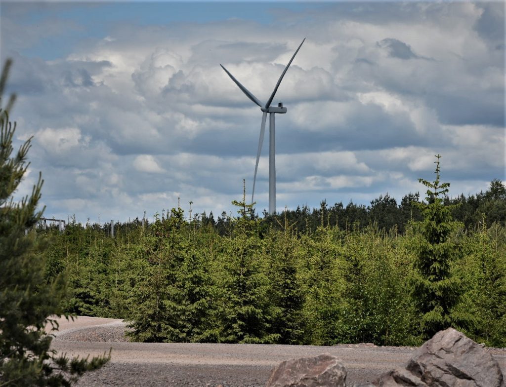 Vindkraftverk, utanför Fliseryd i Mönsterås kommun