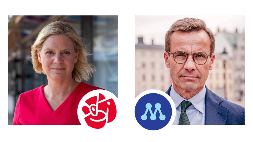 Magdalena Andersson (S) och Ulf Kristersson (M)