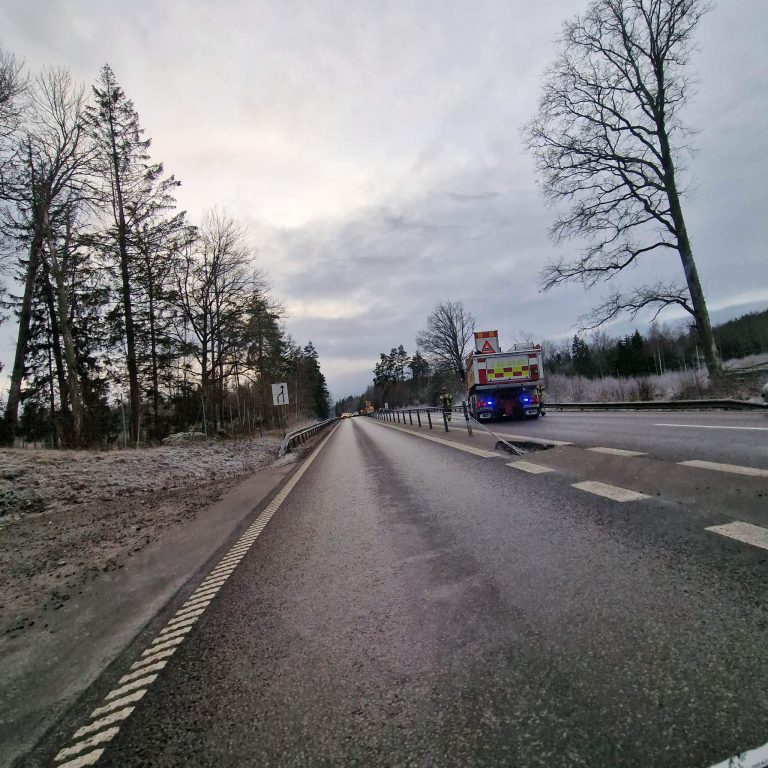 Singelolycka på E22:an, söder om Ålem