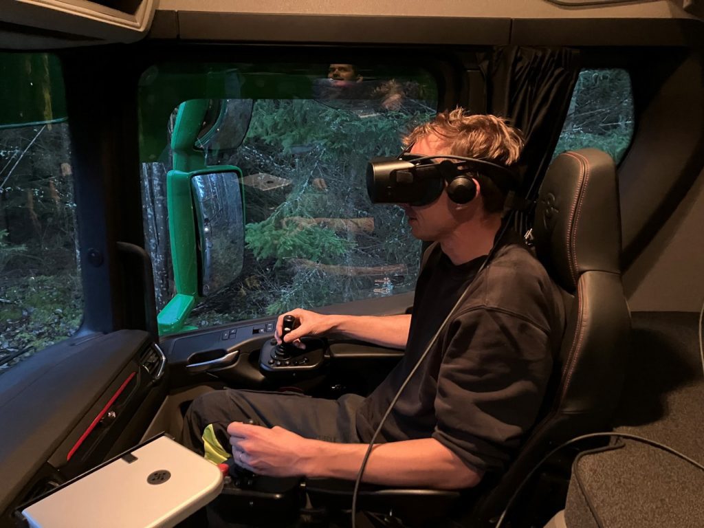 VR-förare i hytten