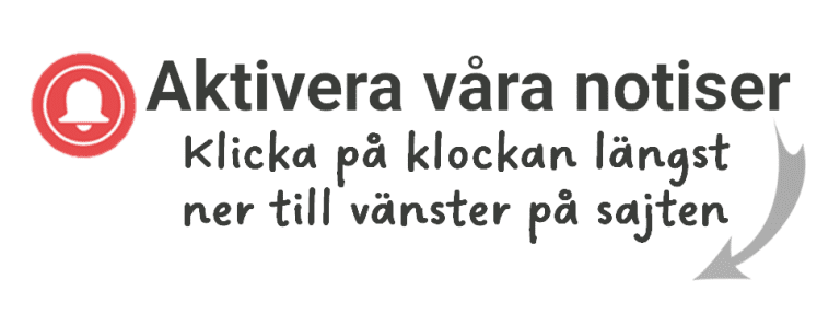 Aktivera våra notiser