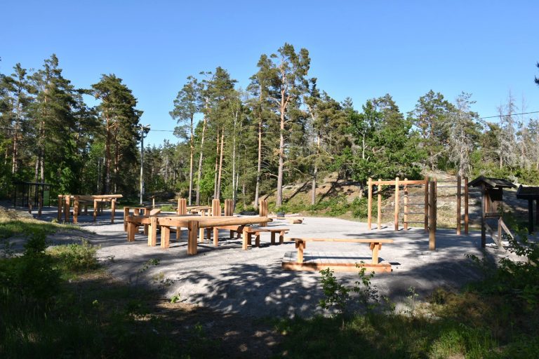 Havslätts utegym på Vedtorget i Oskarshamn