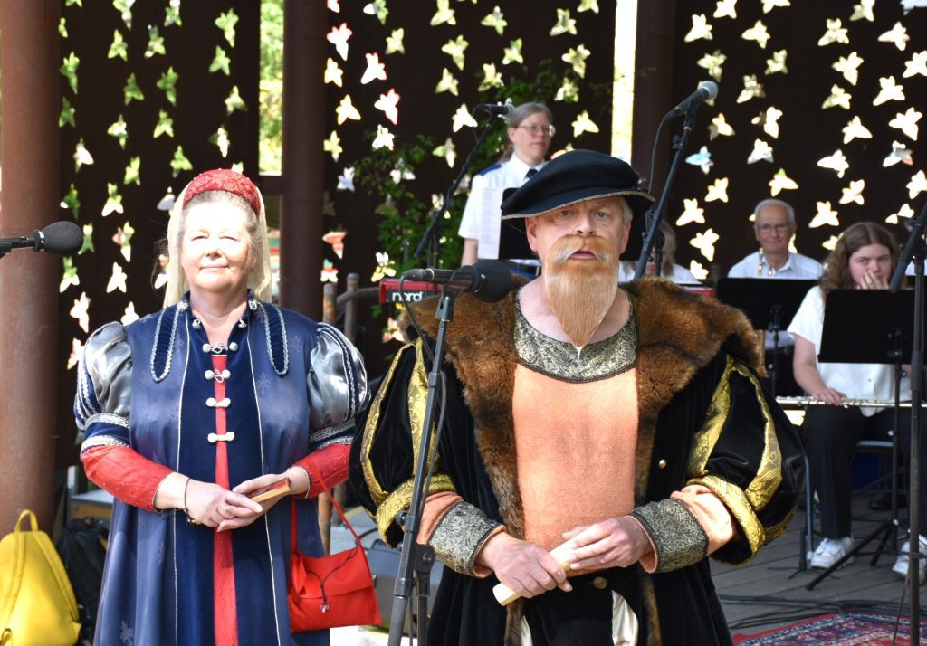 Gustav Vasa med frun Margareta i Oskarshamns stadspark