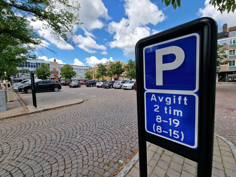 Parkeringsplatser på Stora Torget i Oskarshamn