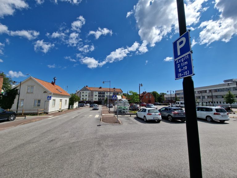 Parkeringsplatser vid Forum i Oskarshamn