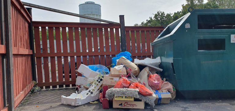 Återvinningsstationen i Södertorn i Oskarshamn