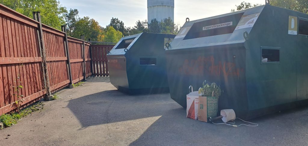 Återvinningsstationen i Södertorn i Oskarshamn