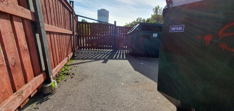 Återvinningsstationen i Södertorn i Oskarshamn