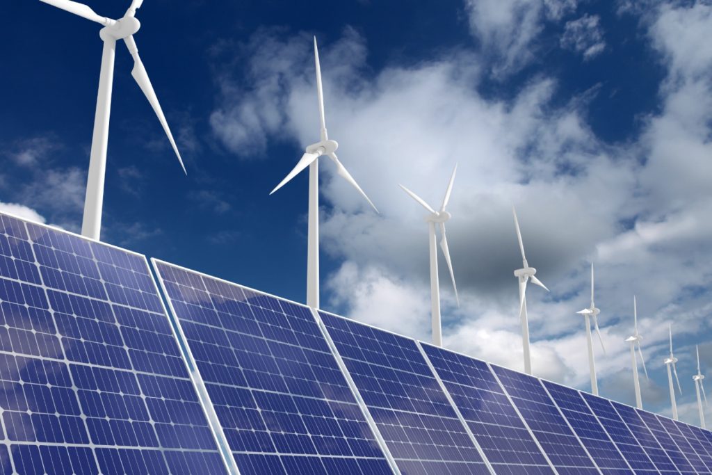 Vindkraftverk och solceller för solkraft