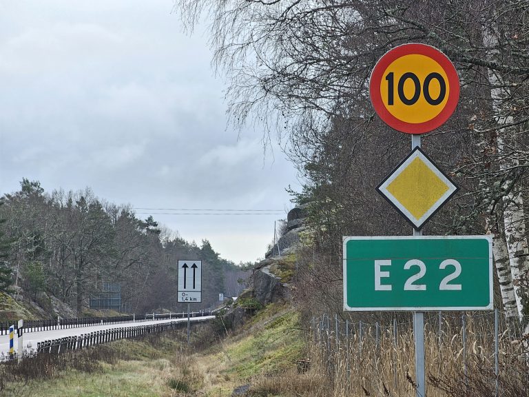 E22:an, vid Påskallavik