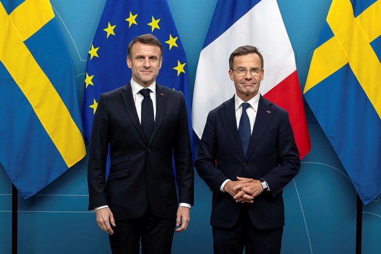 Emmanuel Macron och Ulf Kristersson