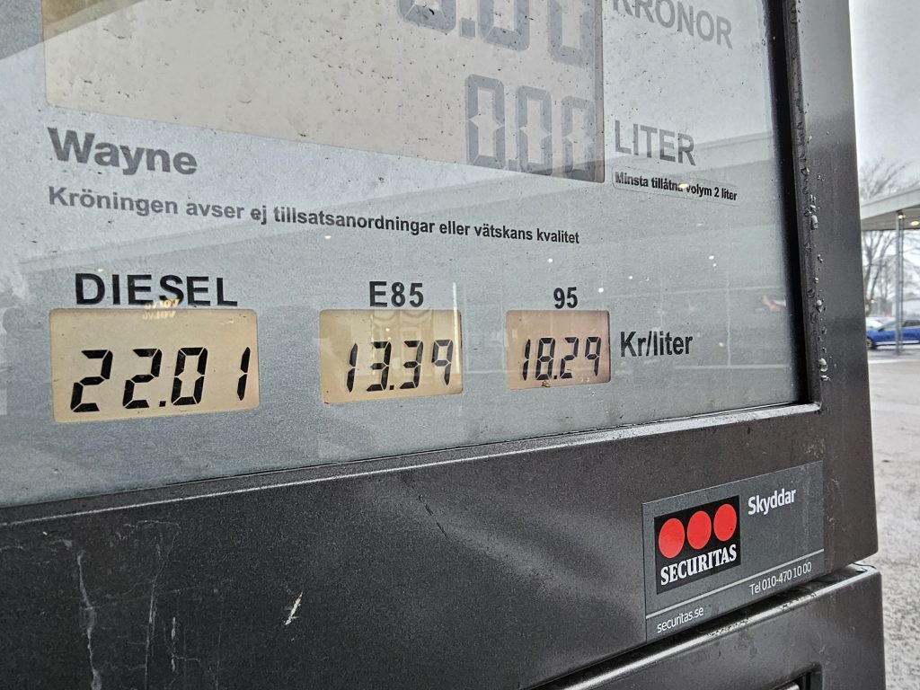 Drivmedelspriser på Tanka i Oskarshamn