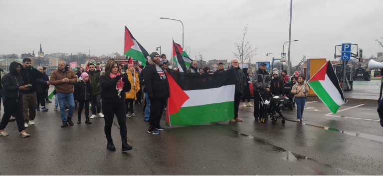 Palestinamanifestation i Oskarshamn