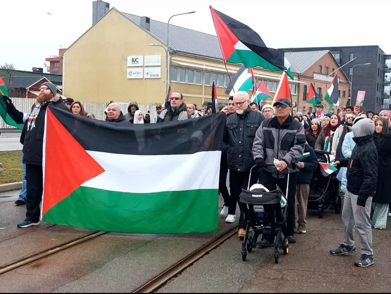 Palestinamanifestation i Oskarshamn