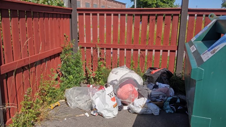 Återvinningsstationen i Gröndal i Oskarshamn