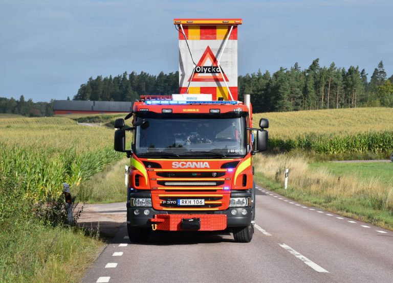 Genrebild olycka, räddningstjänsten sydost, riksväg 34