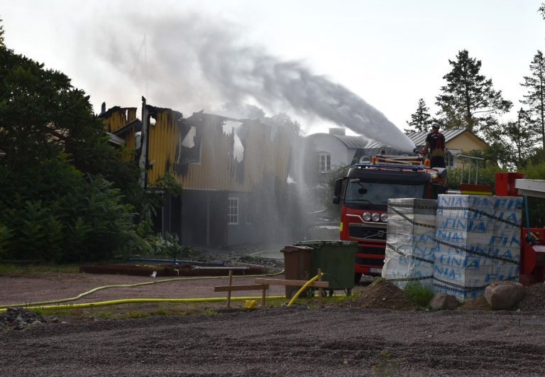 Villabrand i Läggevi i Fliseryd