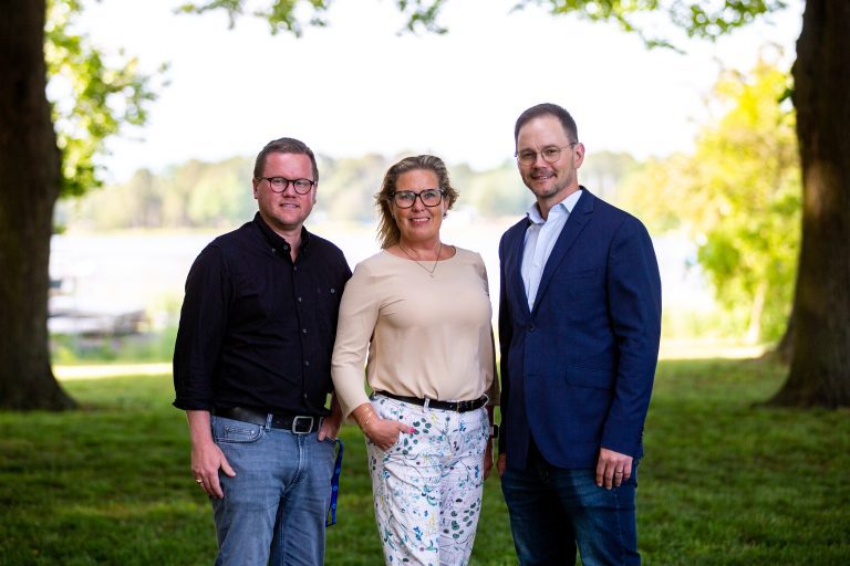 Carl Dahlin (M), Malin Sjölander (M) och Pär-Gustav Johansson (M)