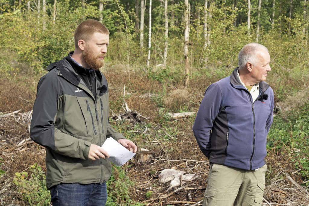 Gustav Nord från Sveaskog och Per Jiborn från Naturskyddsföreningen.