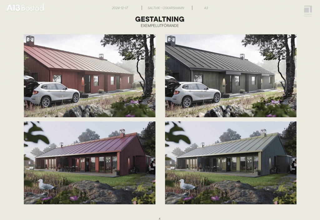 Nytt bostadsområde i Saltvik i Oskarshamn