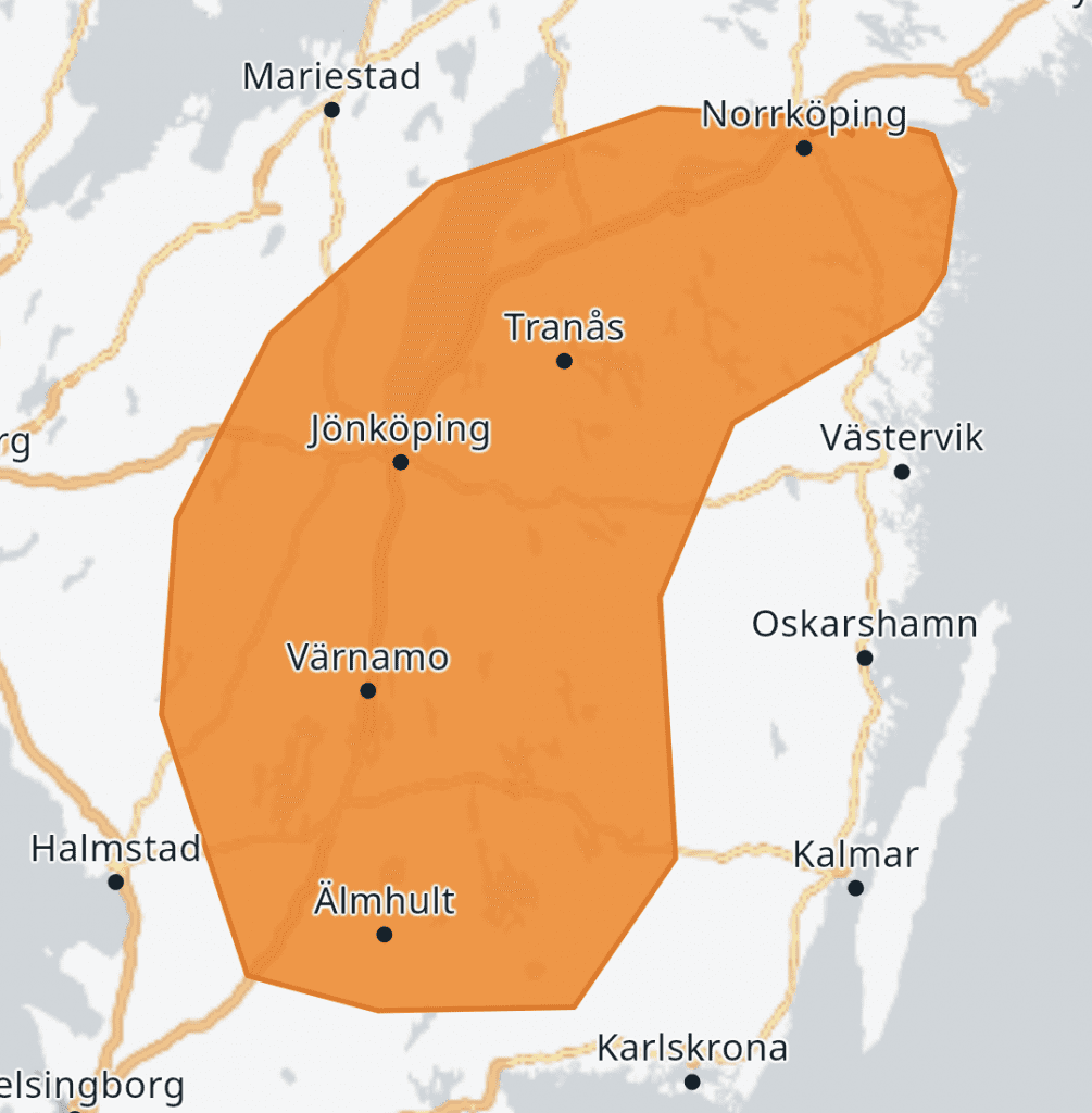 Orange varning
