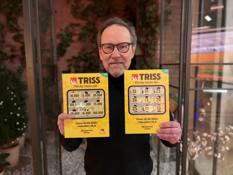 Benoni skrapade fram en Trissvinst i TV4 Nyhetsmorgon. Foto: Svenska Spel
