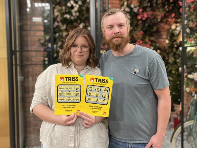 Victoria och Erik vann stort på Triss. Foto: Svenska Spel