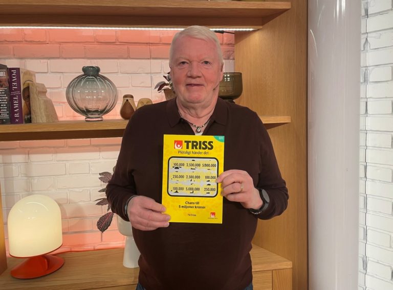 Ulf skrapade fram en Trissvinst i TV4. Foto: Svenska Spel