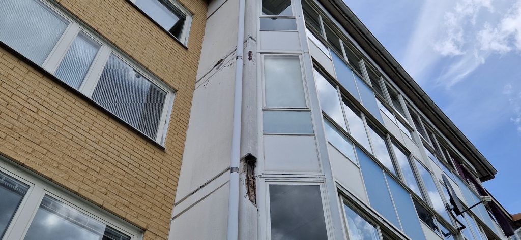 Bostadsområdet Kristineberg i Oskarshamn förfaller. Foto: Privat