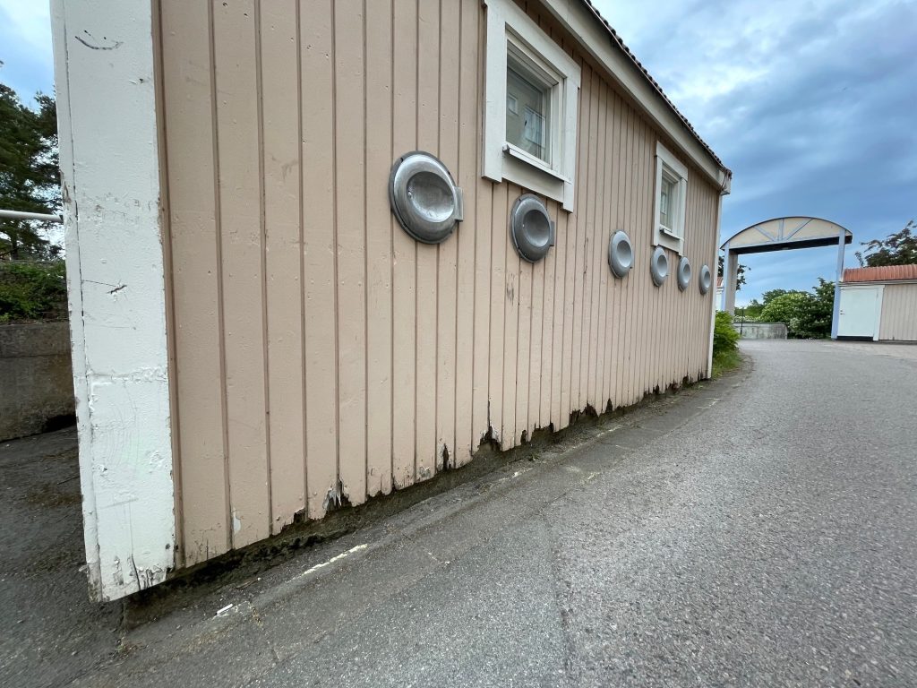 Byggebos område i Kristineberg i Oskarshamn förfaller. Foto: Peter A Rosén
