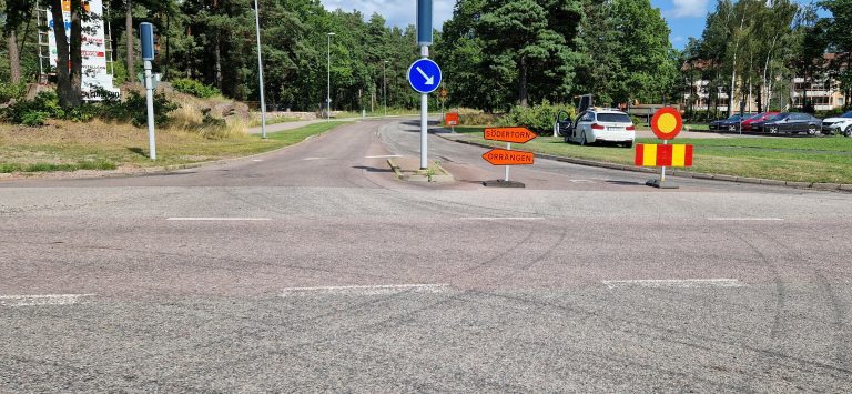 Vägarbete på Kapellvägen i Oskarshamn. Foto: Privat